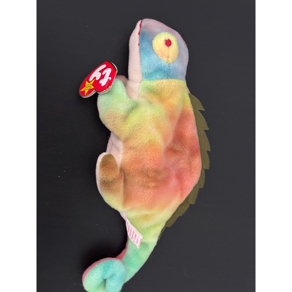 Ty Beanie Babies Iggy the Iguana 1997 Rainbow Tie Dye Plush  Tags
